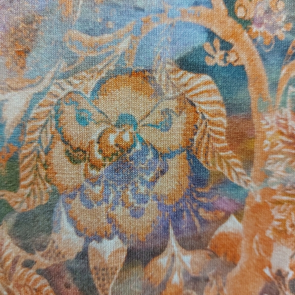 PERUVIAN CONNECTION Solange Midi Dress Floral Sleeveless Sz L - Picture 4 of 7